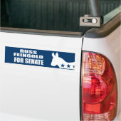 RUSSEN FEINGOLD VOOR SENAAT BUMPERSTICKER (Op Truck)