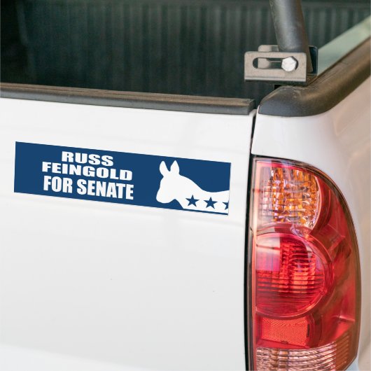 RUSSEN FEINGOLD VOOR SENAAT BUMPERSTICKER (Op Truck)