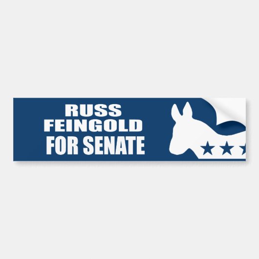 RUSSEN FEINGOLD VOOR SENAAT BUMPERSTICKER (Voorkant)