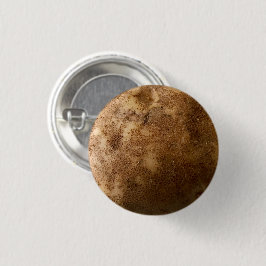 Russet Aardappel Close-up Foto Pin Ronde Button 3,2 Cm