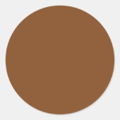 Russet Brown Ronde Sticker (Voorkant)