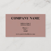 Russet Frame Black Center Gold Dust Flecks Visitekaartje (Achterkant)