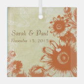 Russet Gerber Daisy kerstversiering Glas Ornament (Voorkant)