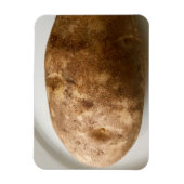 Russet Potato on White Plate Photo Magneet (Verticaal)