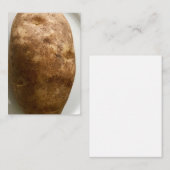 Russet Potato on White Plate Photograph Notitiekaartje (Voorkant / Achterkant)