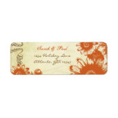 Russet Sinaasappel  Bloem Retouradres Etiket (Voorkant)