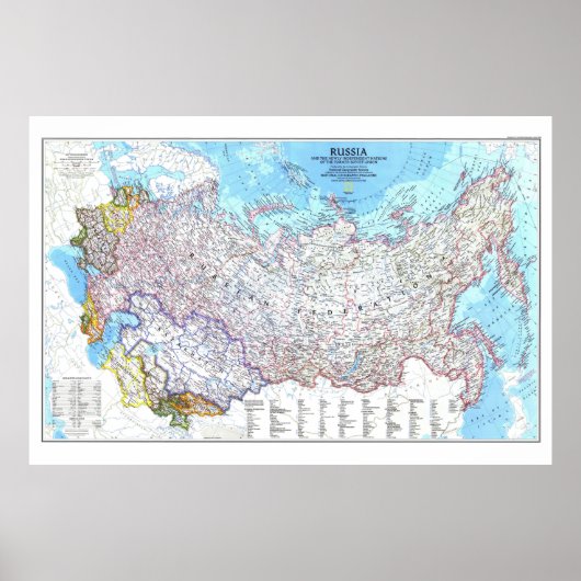 " Russia: 1993 Newly independent Nations MAP.., Poster (Voorkant)