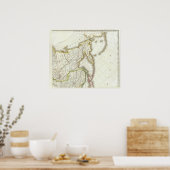 Russia & Asia Engraved Map Poster (Keuken)