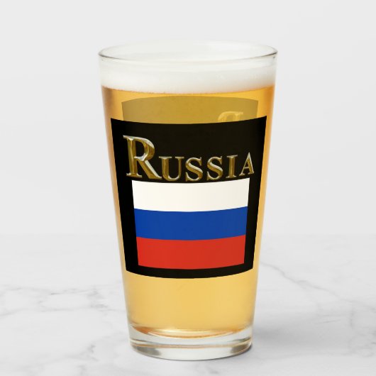 RUSSIA BEER GLASS GLAS (Voorkant gevuld)