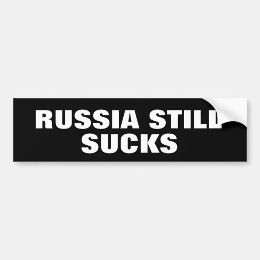 RUssia blijft zuigen Bumpersticker (Voorkant)