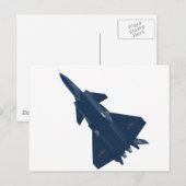 RUSSIA FIGHTER JET BRIEFKAART (Voorkant / Achterkant)