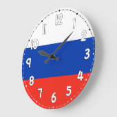 Russia Flag Wall Clock – Russia Decor Grote Klok (Hoek)