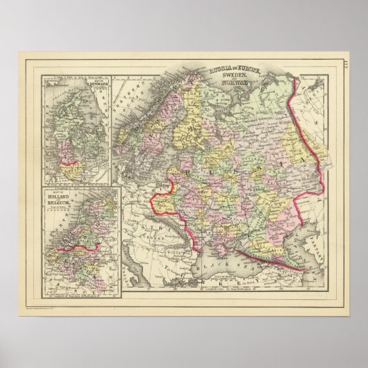 Russia, Sweden, Norway Poster (Voorkant)