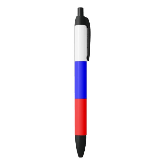 RUSSIA-vlaggenkleuren Zwarte Inkt Pen (Achterkant (Verticaal))
