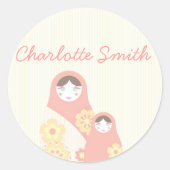 Russian Babushka Doll Sticker (Voorkant)