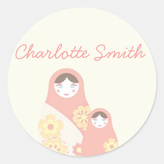 Russian Babushka Doll Sticker (Voorkant)