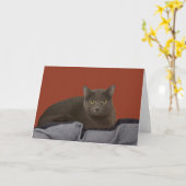 Russian Blue Birthday Kaart beroemd gemaakt door F (Gele Bloem)