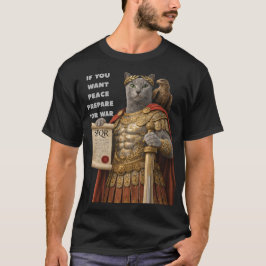Russian Blue Caesar Cat T-shirt