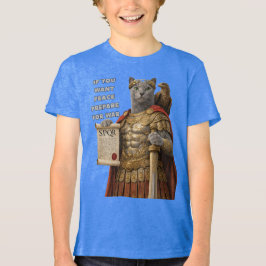 Russian Blue Caesar Cat Tri-Blend Shirt