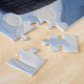 Russian Blue Cat Christmas Red Truck Holiday Legpuzzel (Zijkant)