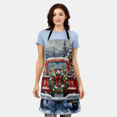 Russian Blue Cat Christmas Red Truck Holiday Schort (Gedragen)