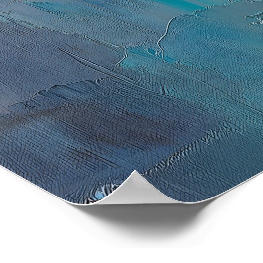 Russian Blue Cat in Golden Light – Peaceful Ledge  Poster (Hoek)