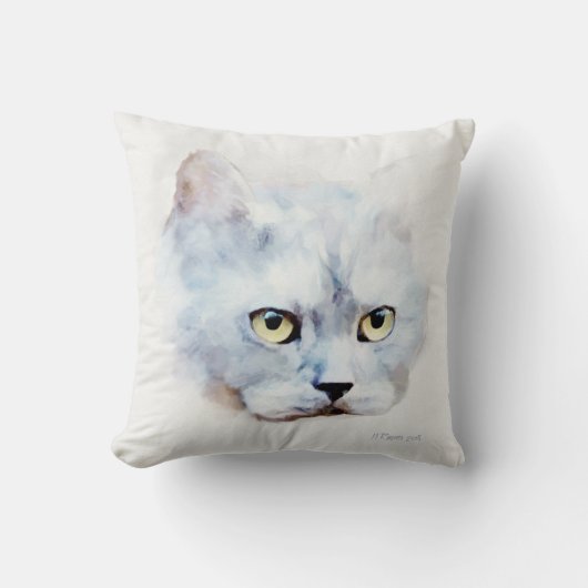 Russian Blue Cat Kussen (Voorkant)