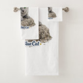 Russian Blue Cat Towel Set Bad Handdoek (Insitu)