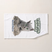 Russian Blue Cat Towel Set Bad Handdoek (Handdoek)