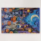 Russian Blue Cats in Halloween Costumes Legpuzzel (Horizontaal)