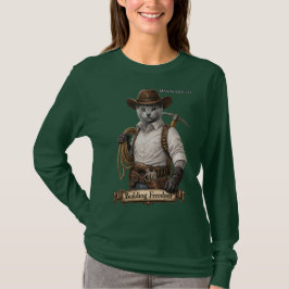 Russian Blue Cowboy Kat – Vrijheid Bouwen T-shirt