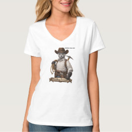 Russian Blue Cowboy Kat – Vrijheid Bouwen T-shirt