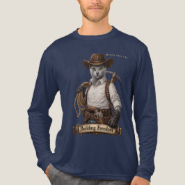 Russian Blue Cowboy Kat – Vrijheid Bouwen Tri-Blend Shirt