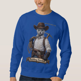 Russian Blue Cowboy Kat – Vrijheid Bouwen Trui