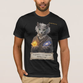 Russian Blue Einstein Cat - Imagination T-shirt