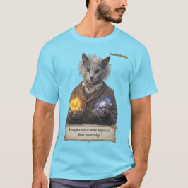 Russian Blue Einstein Cat - Imagination T-shirt