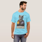 Russian Blue Einstein Cat - Imagination T-shirt (Voorkant volledig)