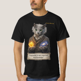 Russian Blue Einstein Cat - Imagination T-shirt