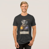 Russian Blue Einstein Cat - Imagination Tri-Blend Shirt (Voorkant volledig)