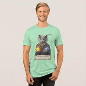Russian Blue Einstein Cat - Imagination Tri-Blend Shirt (Voorkant volledig)