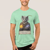 Russian Blue Einstein Cat - Imagination Tri-Blend Shirt (Voorkant)