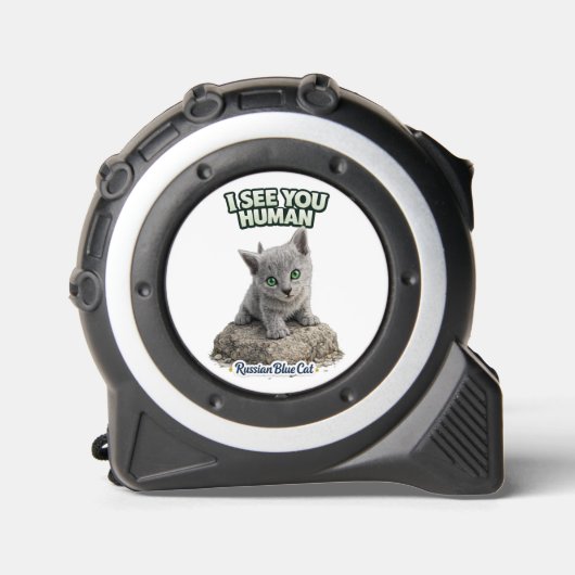 Russian Blue Kitten Tape Measure Rolmaat (Voorkant)
