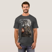 Russian Blue Samurai Cat T-shirt (Voorkant volledig)