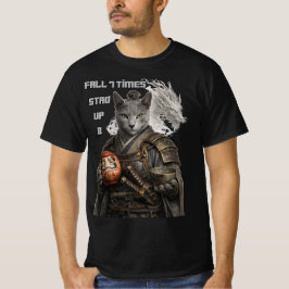 Russian Blue Samurai Cat T-shirt