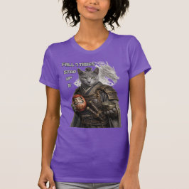 Russian Blue Samurai Cat T-shirt