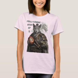 Russian Blue Samurai Cat T-shirt
