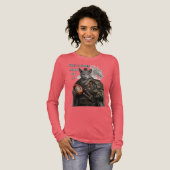 Russian Blue Samurai Cat Tri-Blend Shirt (Voorkant)