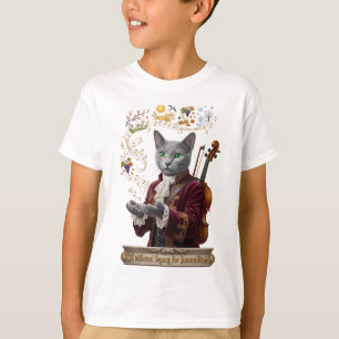 Russian Blue Vivaldi Kat: Een Levendige Erfenis T-shirt