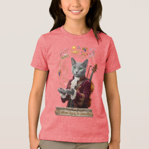 Russian Blue Vivaldi Kat: Een Levendige Erfenis Tri-Blend Shirt