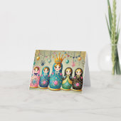 Russian Doll Birthday Kaart (Voorkant)